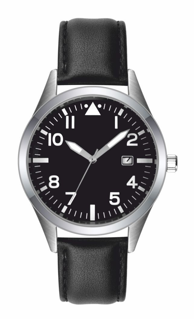 Herenuhr, Lederarmband, Wasserdicht  3ATM