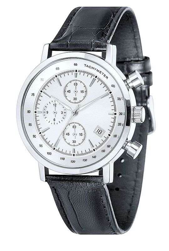 Chronographen, Lederarmband, Wasserdicht  3ATM