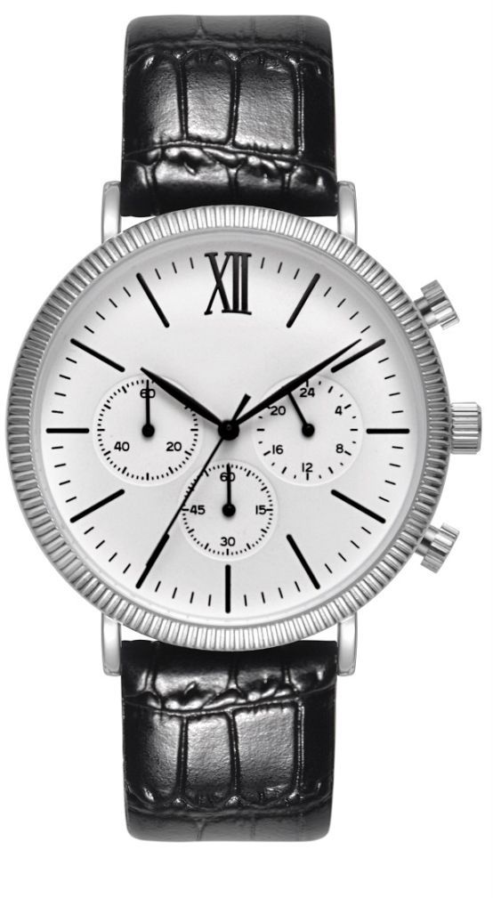 Chronographen, Lederarmband, Wasserdicht  3ATM