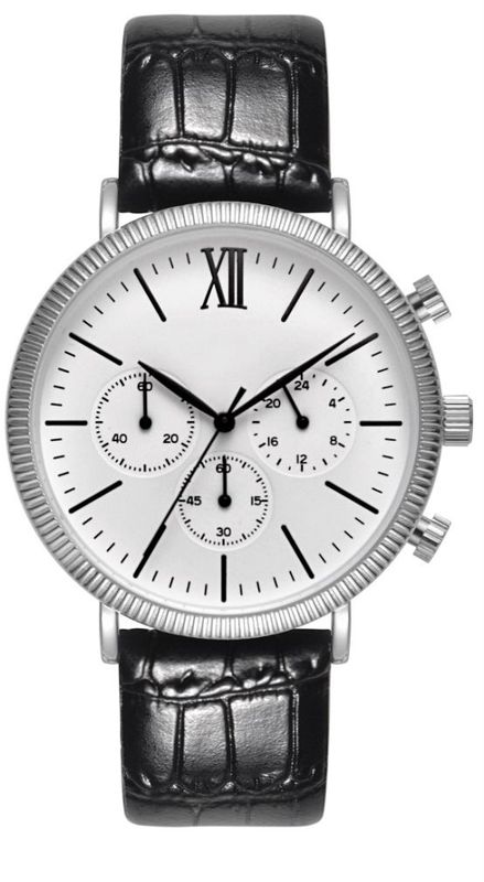 Chronographen, Lederarmband, Wasserdicht  3ATM
