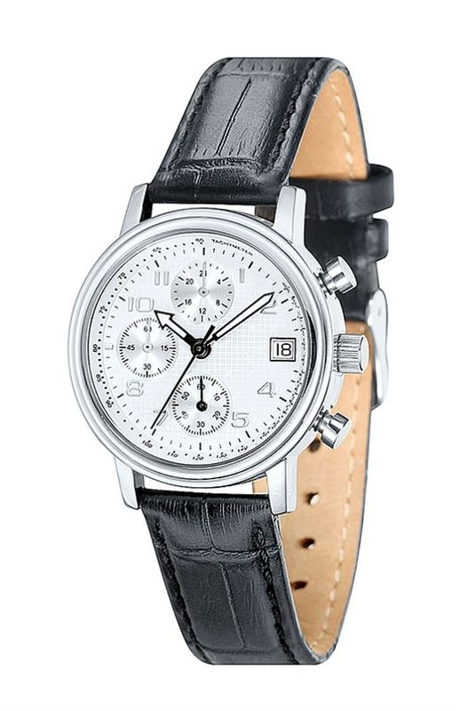 Chronographen, Lederarmband, Wasserdicht  3ATM