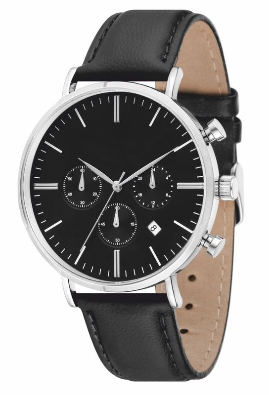 Chronographen, Lederarmband, Wasserdicht  3ATM