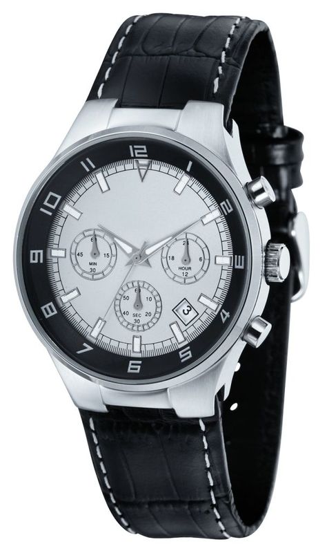 Chronographen, Lederarmband, Wasserdicht  3ATM