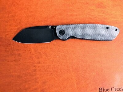 Pre-Order Microburst Pocket Knife - Black Micarta / Blackwashed Blade