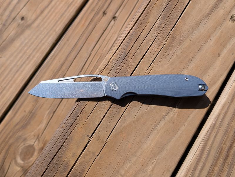 Tempest Pinion Prototype -  Blue G10 - AUS10 Steel - AS IS