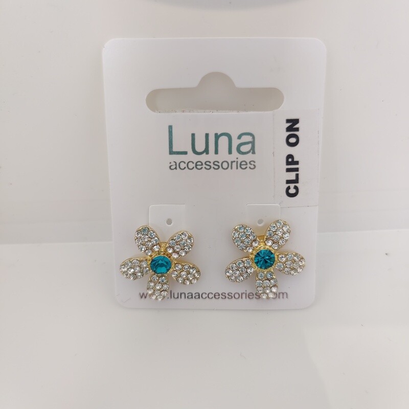 Flower Power Clip On Earings