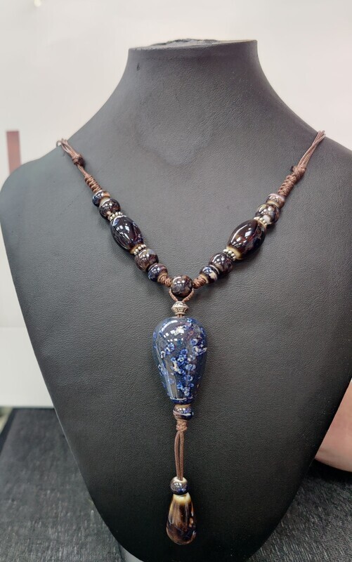 Blue Droplet Necklace