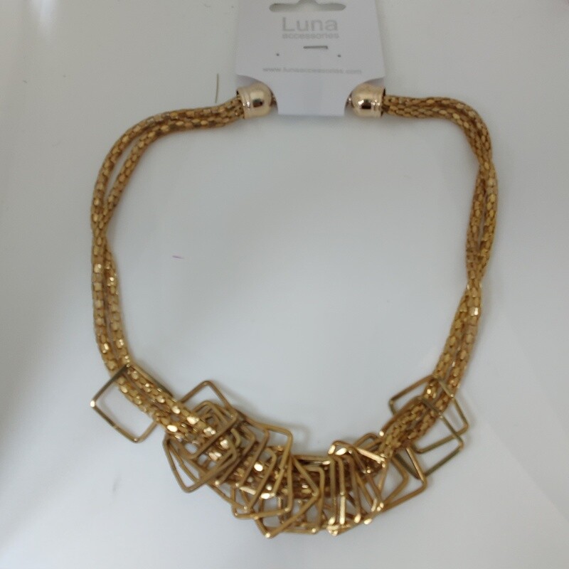 Golden Square Necklace