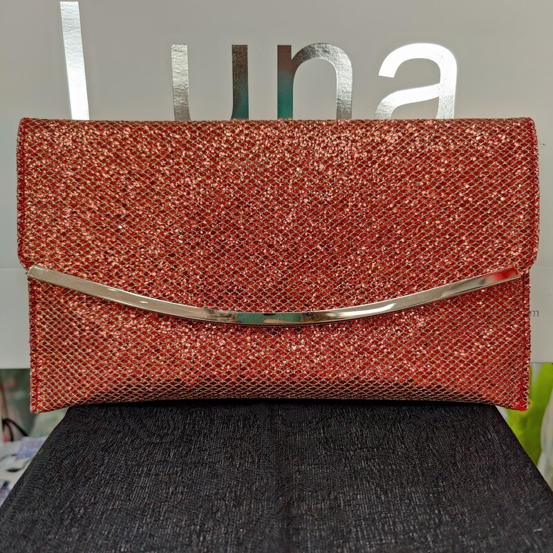 Glitter Red Clutch Bag