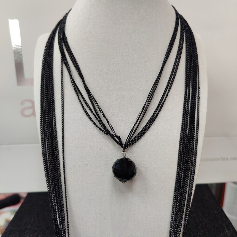 Long Black Chain Necklace