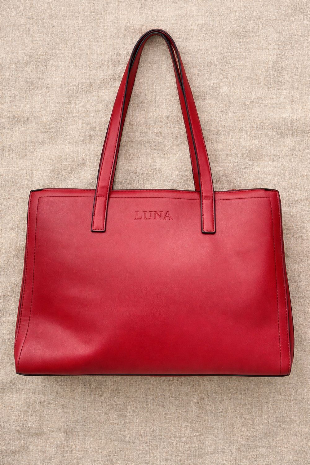 Red "Luna" Tote Bag