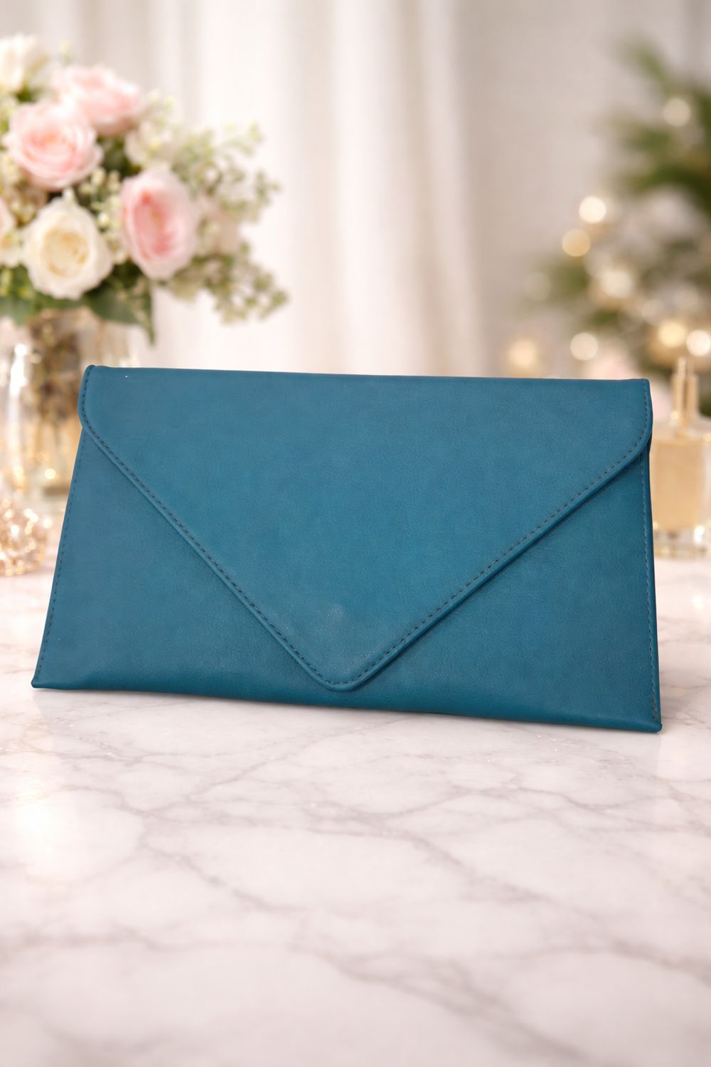 Teal  Envelope Clutch