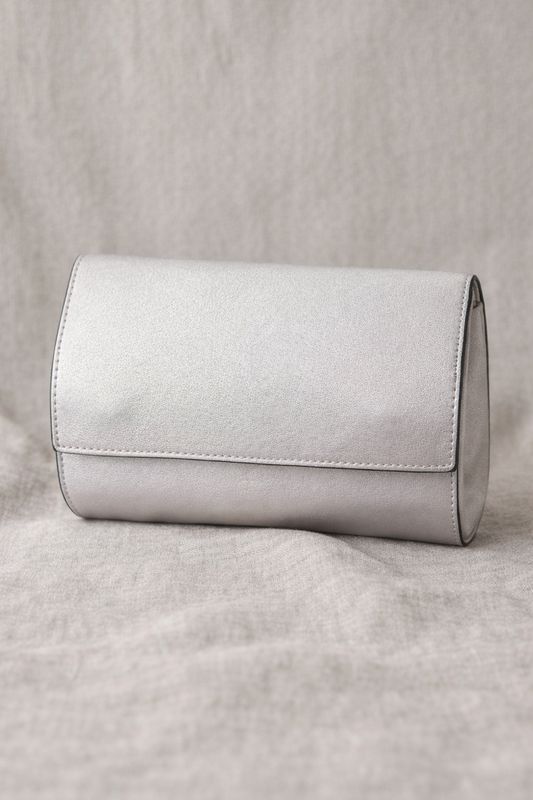 Silver "Luna" Clutch