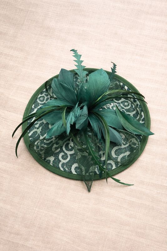 Green Feather Fascinator