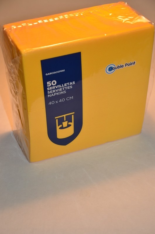 Servietten Double Point 2-lagig Soft gelb 40 x 40 cm, 40er Pack