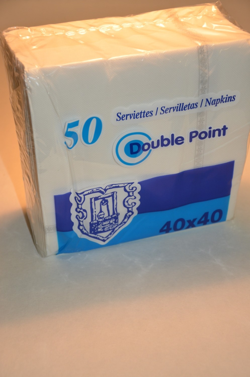 Servietten Double Point 2-lagig weiss 40 x 40 cm, 40er Pack