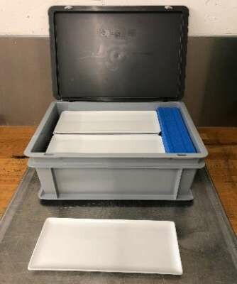 Teller rechteckig weiss 29 cm x 13 cm