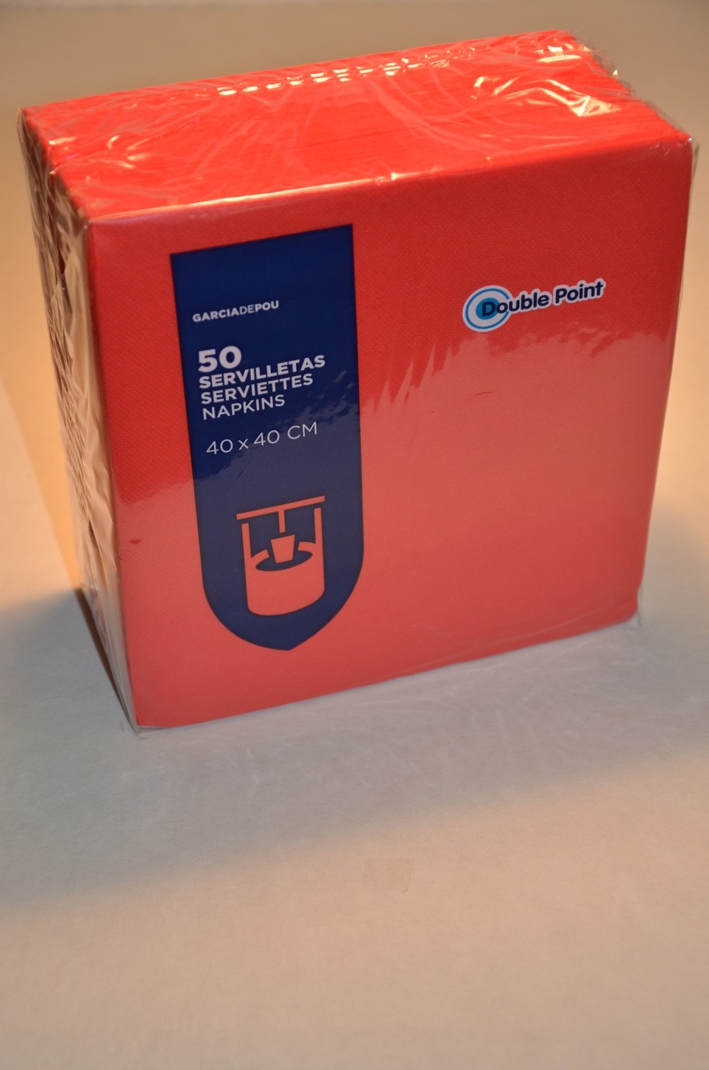 Servietten Double Point 2-lagig rot 40 x 40 cm, 40er Pack