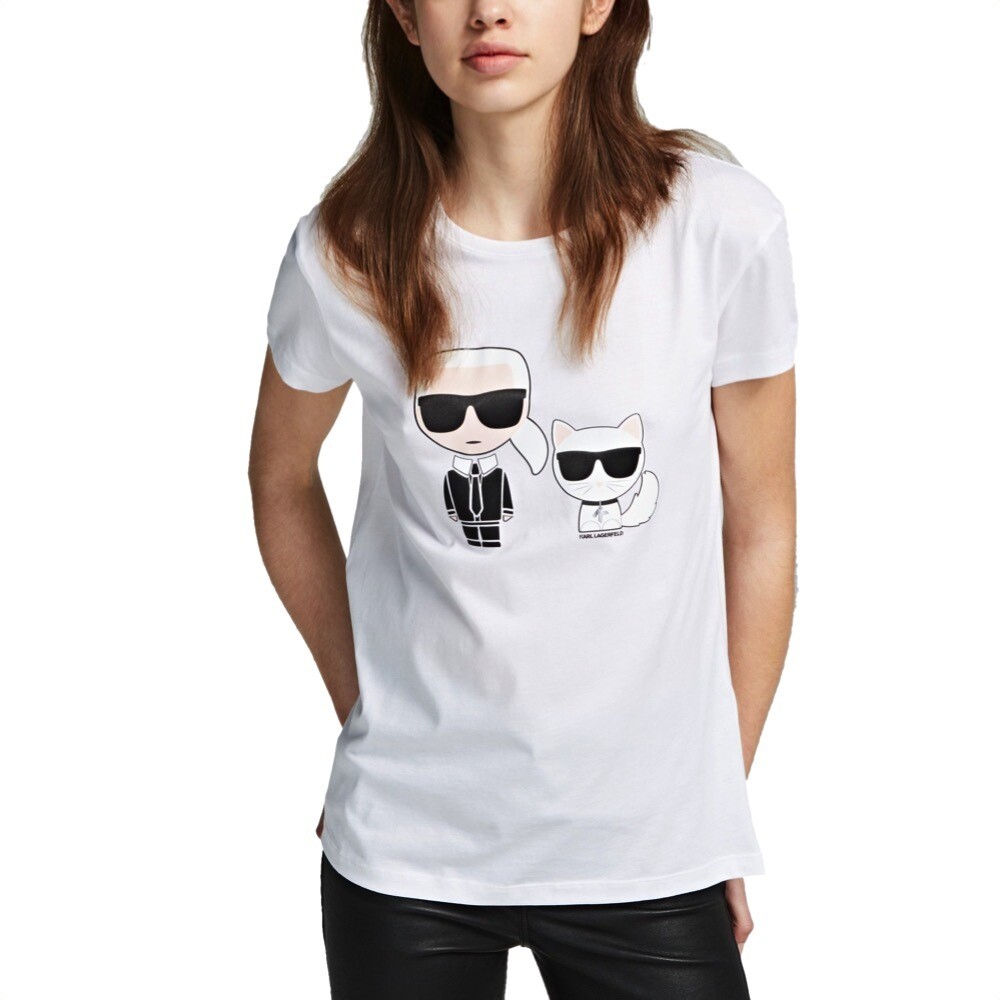 KARL LAGERFELD - T-shirt Karl & Choupette - White