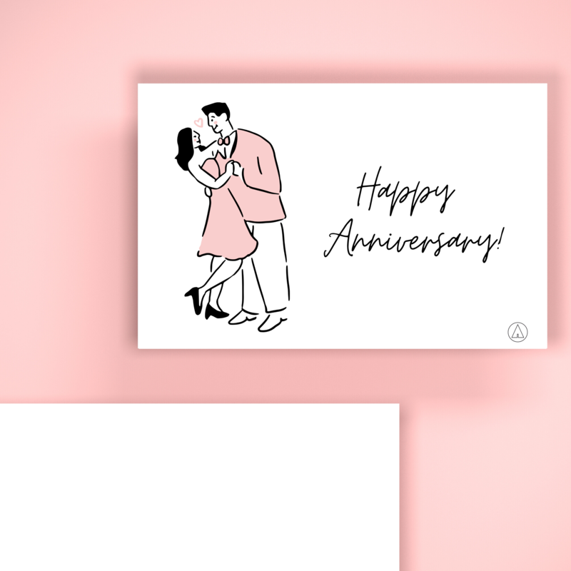 BIGLIETTO REGALO - Romantico Happy Anniversary