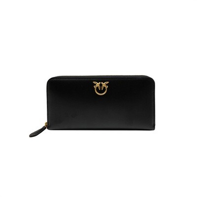PINKO - Ryder Wallet Zip Around - Black/Oro