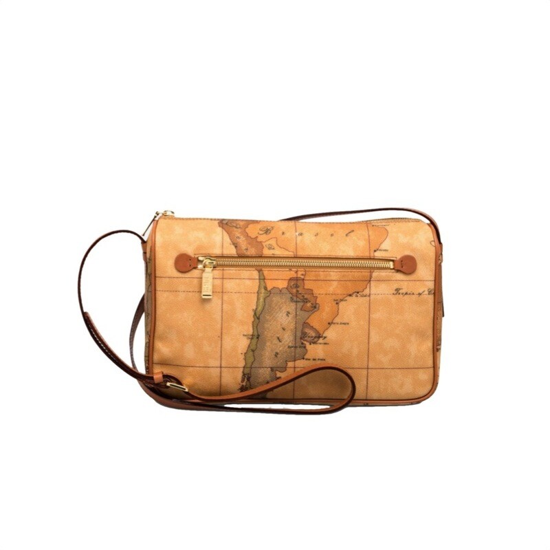 ALVIERO MARTINI - Geo Classic tracolla media con zip - Natural