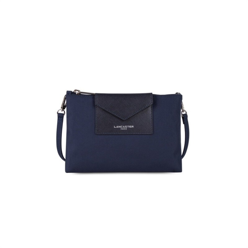 LANCASTER - Smart KBA Crossbody due zip - Bleu Fonce