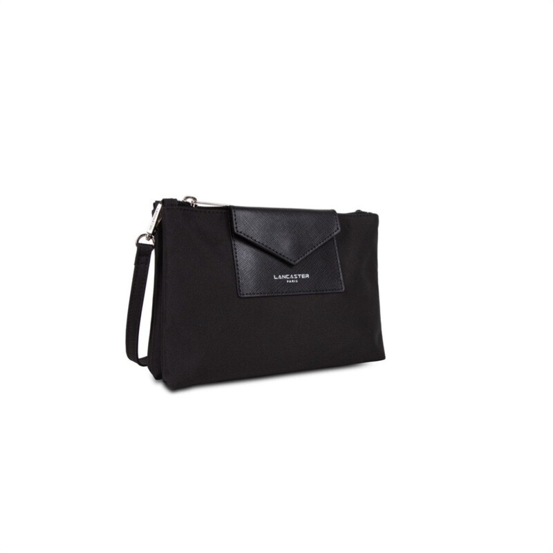 LANCASTER - Smart KBA Crossbody due zip - Noir