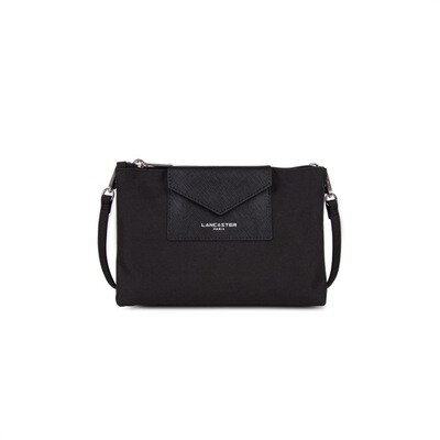LANCASTER - Smart KBA Crossbody due zip - Noir