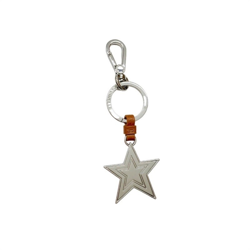 COCCINELLE - Stella Portachiavi/Charm Basic Metal Nickel - Caramel