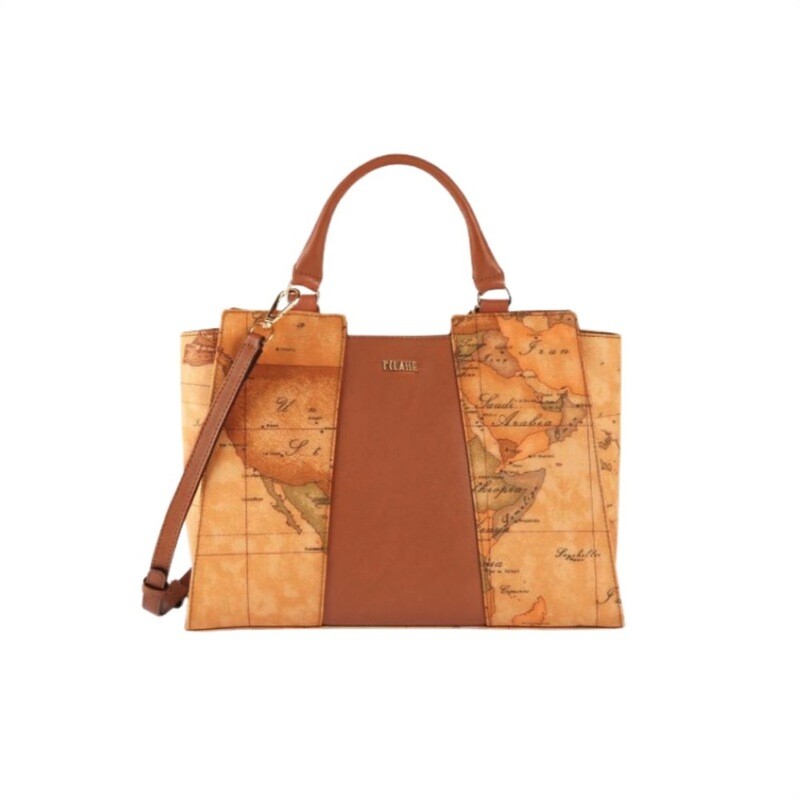 ALVIERO MARTINI - Geo Classic Borsa a mano piccola con banda centrale - Natural