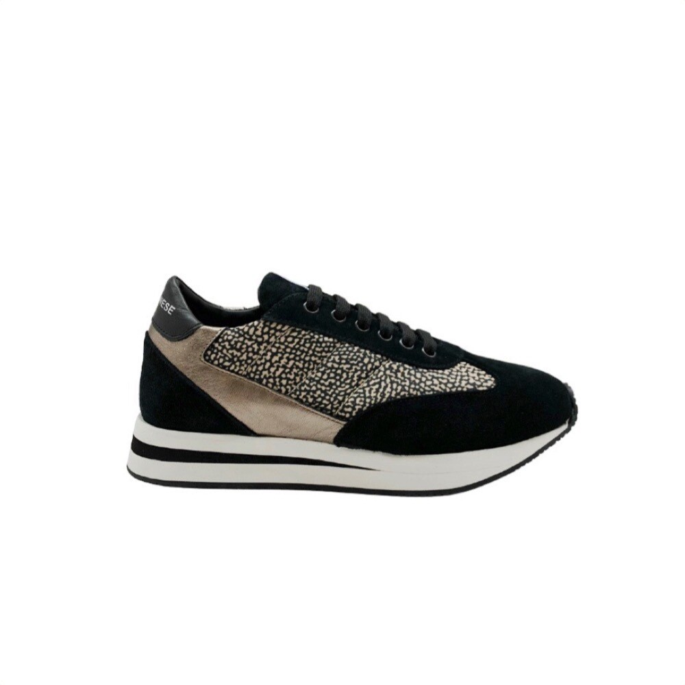 BORBONESE - Sneakers - Nero/OpNatural/Bronzo