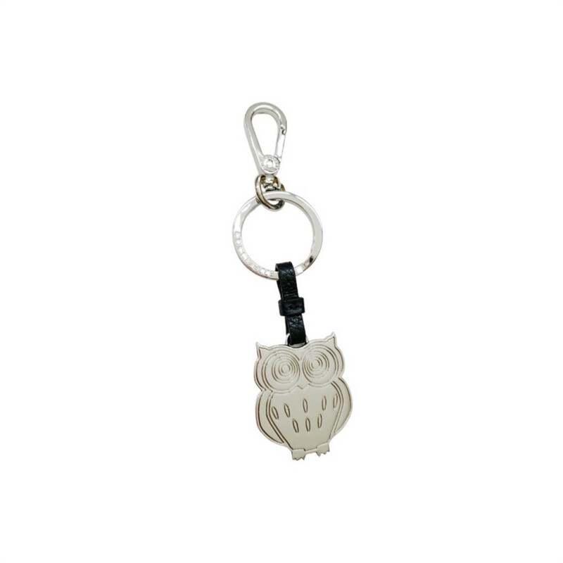 COCCINELLE - Gufo Portachiavi/Charm Basic Metal Nickel - Noir