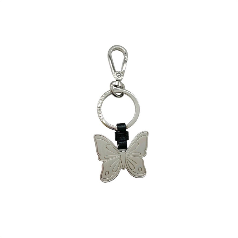 COCCINELLE - Farfalla Portachiavi/Charm Basic Metal Nickel - Noir