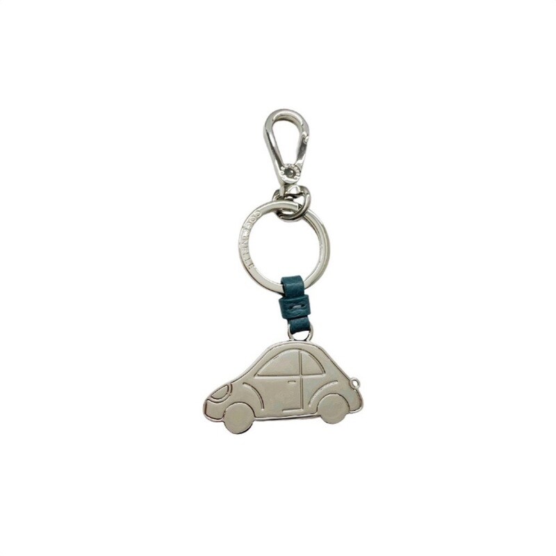 COCCINELLE - Macchina Portachiavi/Charm Basic Metal Nickel - Shark Grey