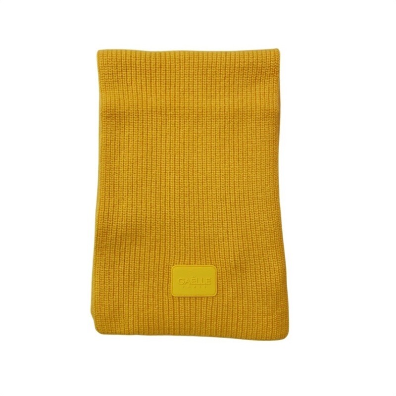 GAÊLLE PARIS - Sciarpa coste targhetta - Giallo