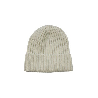 RIVIERA CASHMERE - Berretto costa 3 - Panna