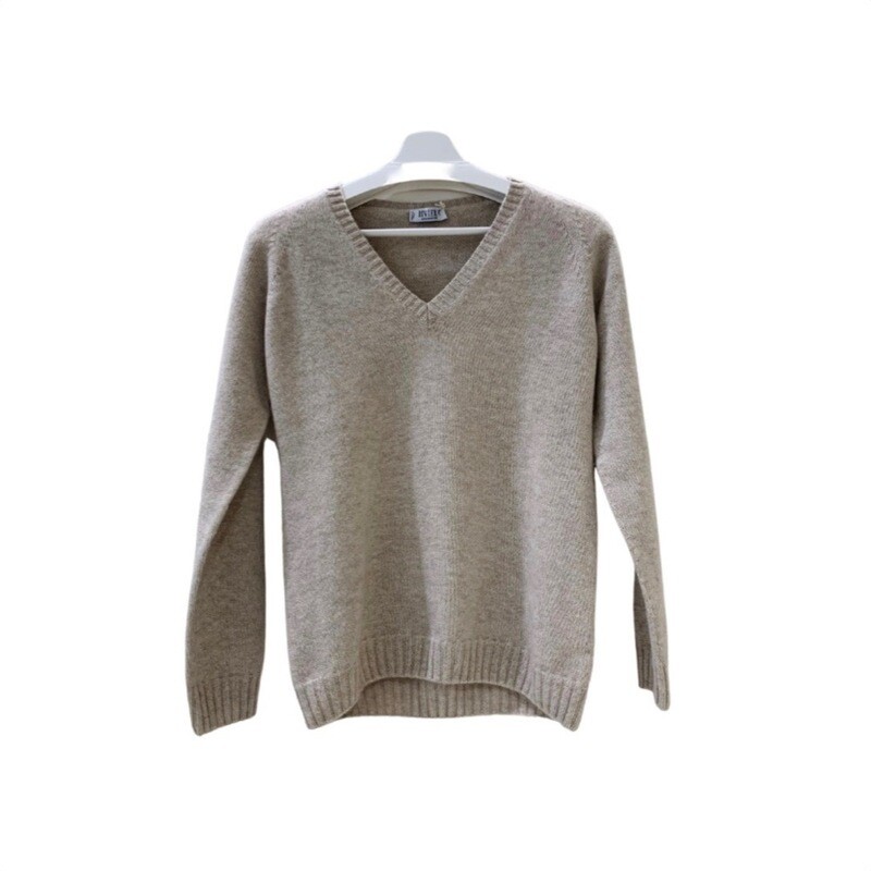 RIVIERA CASHMERE - Scollo V - Silver