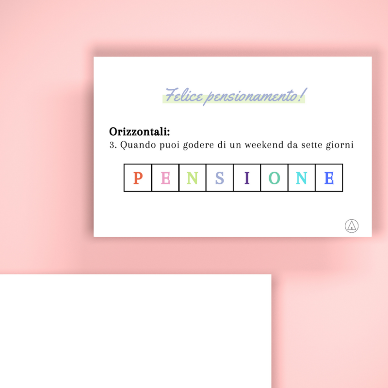 BIGLIETTO REGALO - Pensione