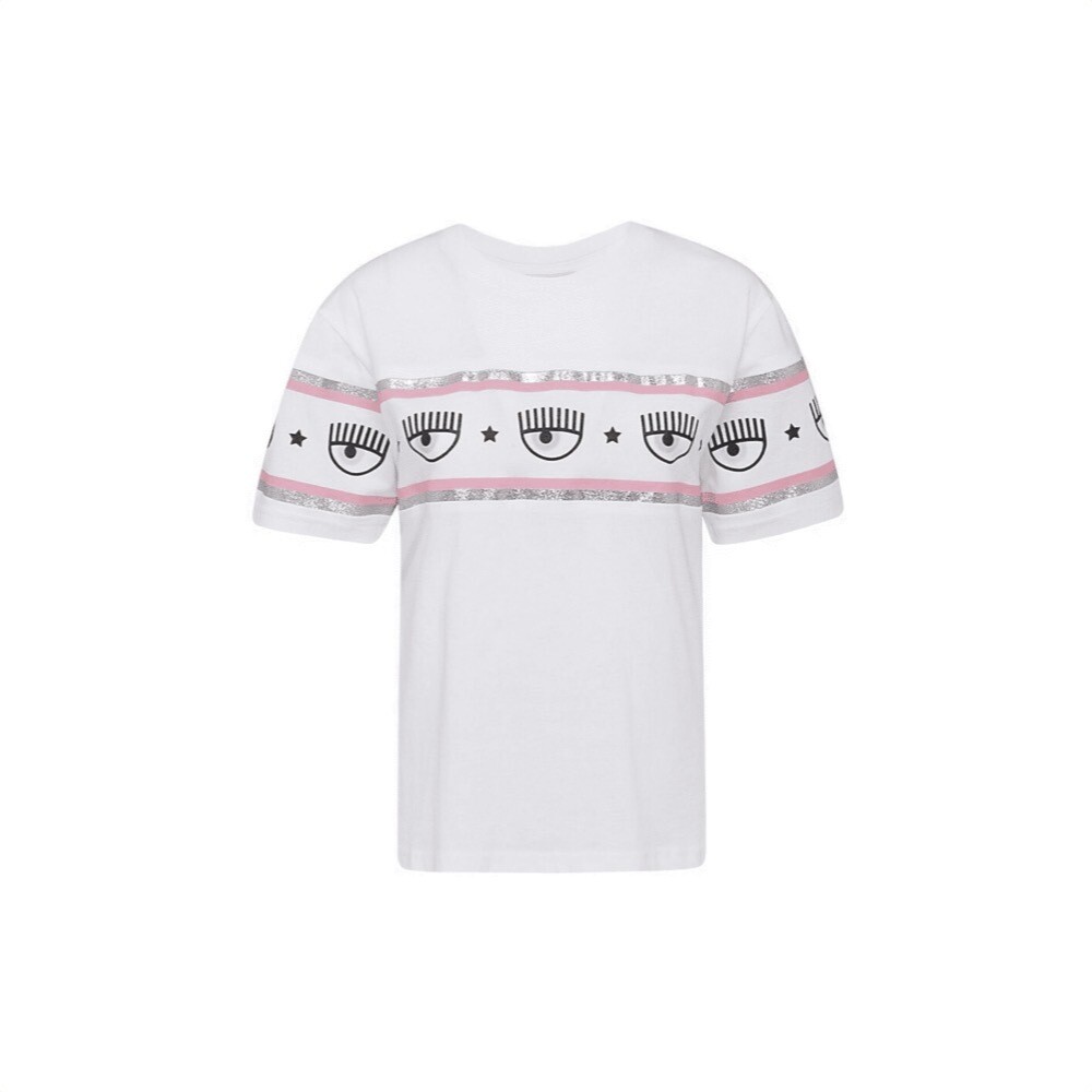 CHIARA FERRAGNI - Maxi Logomania t-shirt over - White