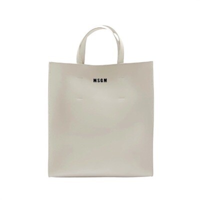 MSGM - Shopping in pelle - White