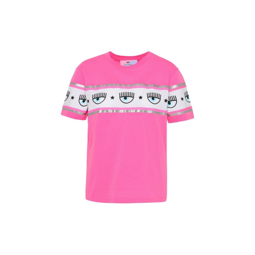 CHIARA FERRAGNI - Maxi Logomania t-shirt over - Sachet Pink