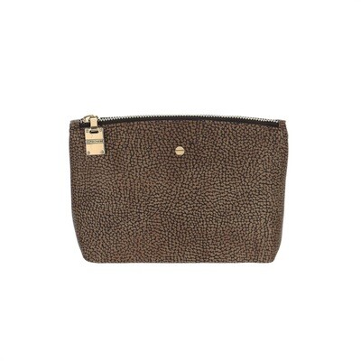 BORBONESE - Busta Portatutto Medium Tela rivestita - Op Natural BORBONESE - Busta Portatutto Medium Tela rivestita - Op Natural