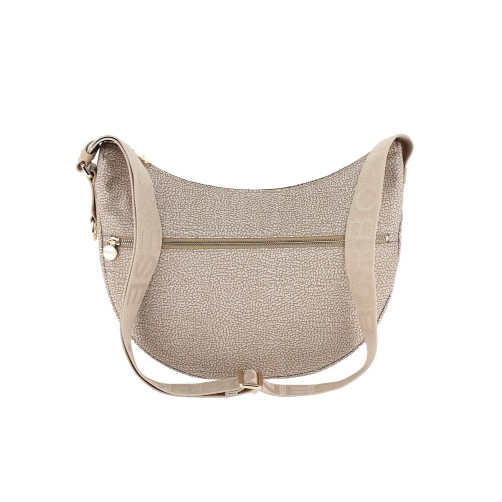 BORBONESE - Luna Bag Middle Nylon Riciclato OP con zip - Sand