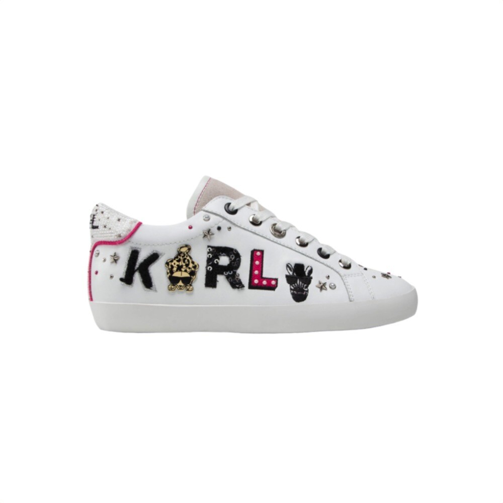 KARL LAGERFELD - Skool Sneakers - White/Silver