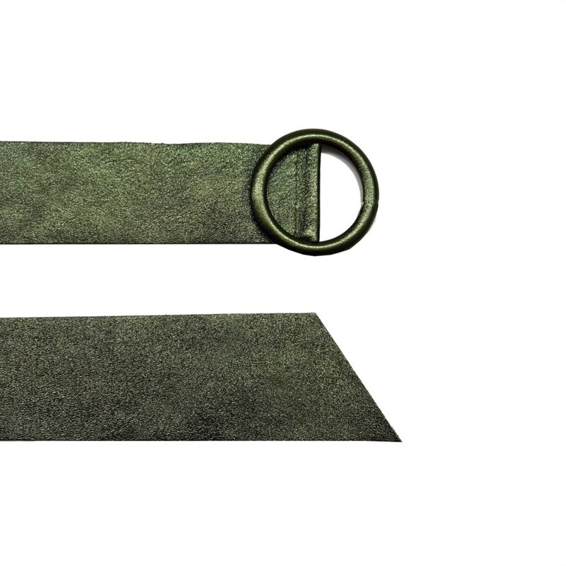PAPERLACE - Cintura pelle - Militare