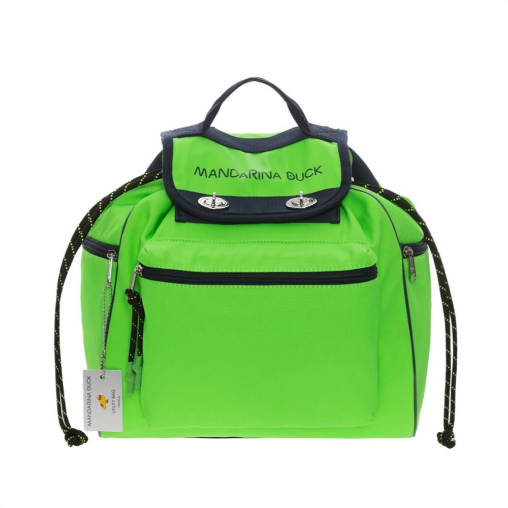 MANDARINA DUCK - Utility Backpack grande - Fluo Green