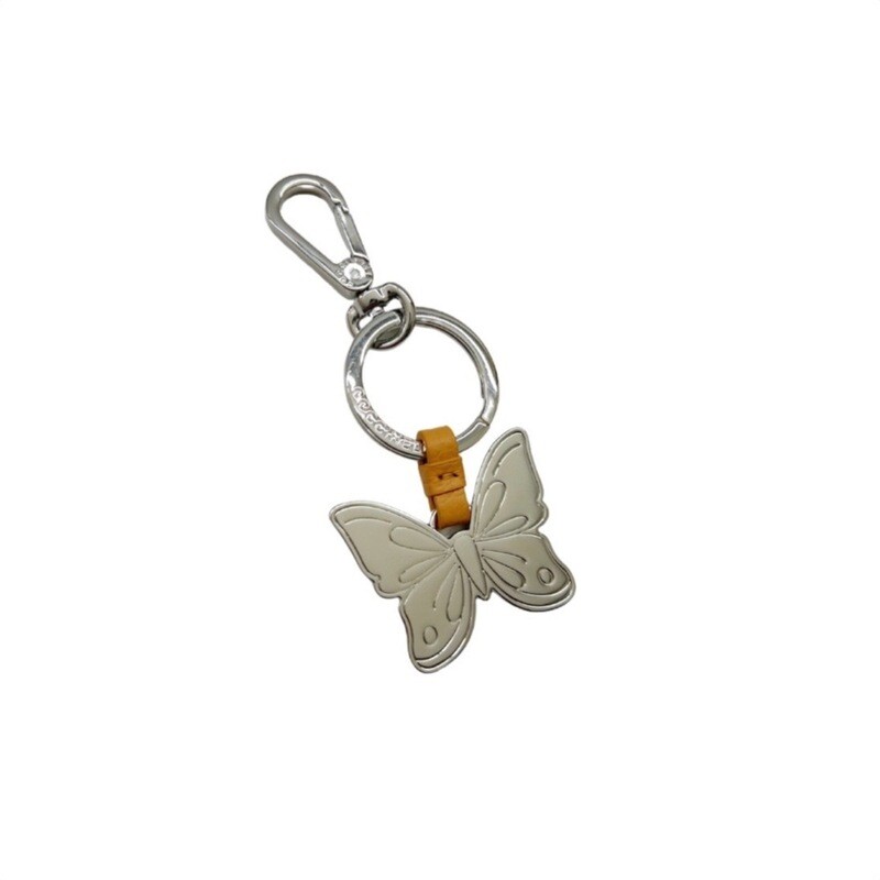 COCCINELLE - Farfalla Portachiavi/Charm Basic Metal Nickel - Apricot