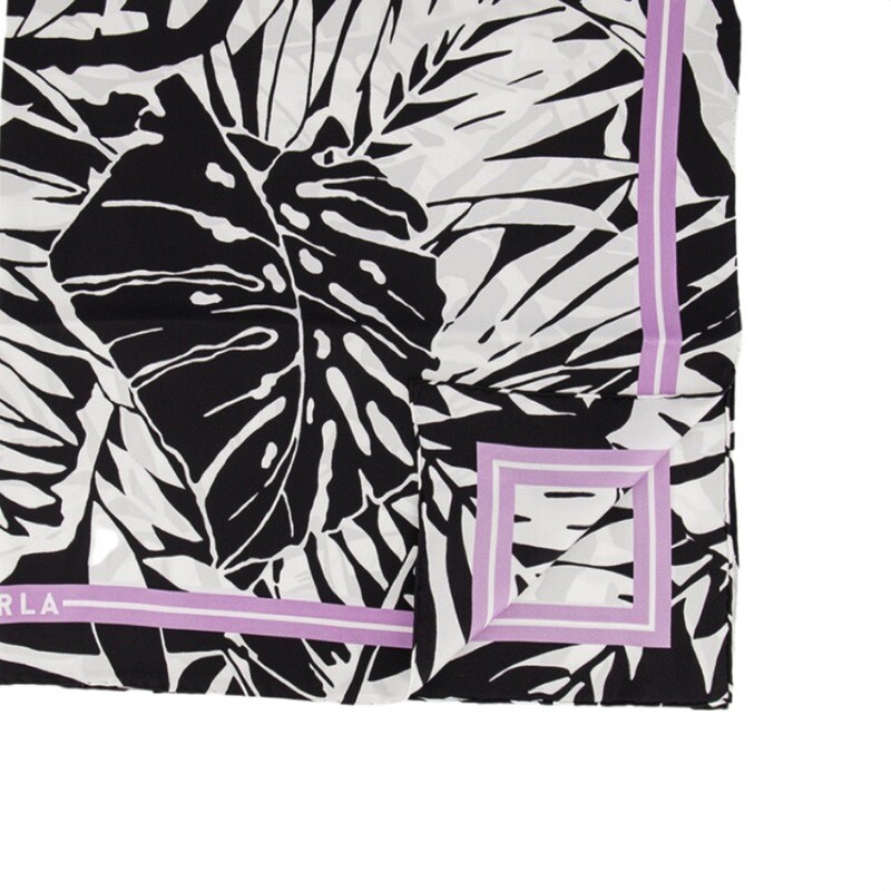 FURLA - Foulard Tortona tropical 90x90 - Toni Nero