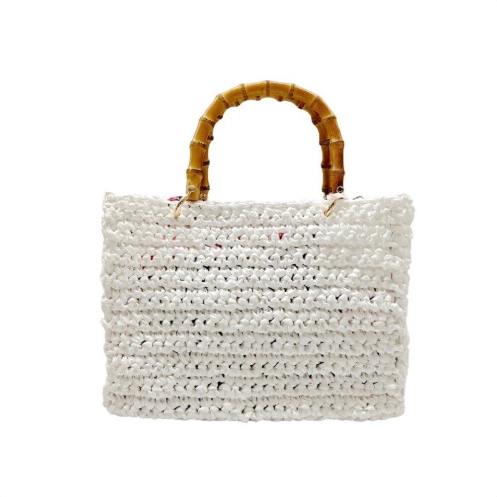 CHICA - Biancaneve Shopping Bag Media - Bianco/Nero